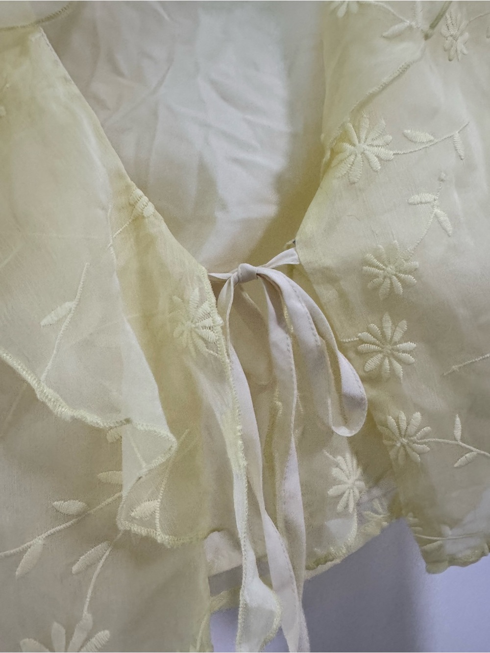 12th Tribe Yellow Ruffle Top - Picture 2 of 4